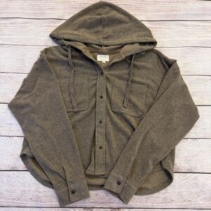 TS by Thread & Supply Herringbone Cropped Hoodie - Medium